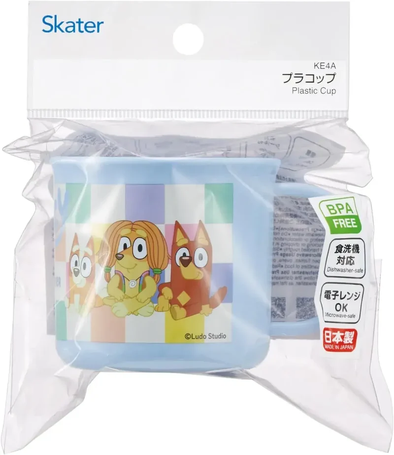 Skater KE4A Kids Plastic Lunch Cup 200 ml Bluey Dishwasher Safe