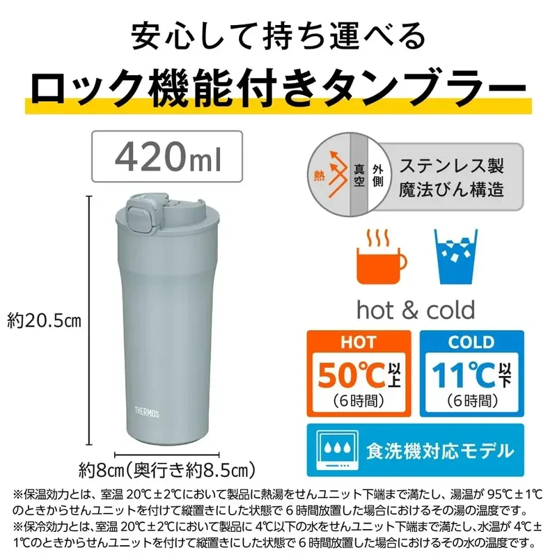 Thermos Vacuum Insulated Tumbler with Lock - Stainless Steel