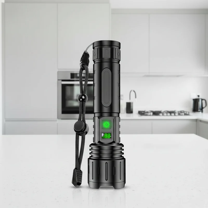 LED-Taschenlampe – USB-C-Akku, drei Leuchtstufen und Powerbank-Funktion