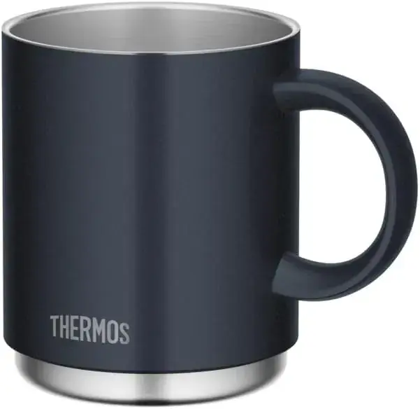 THERMOS Vacuum Insulated Mug 450 ml Deep Red Coated Steel Stackable