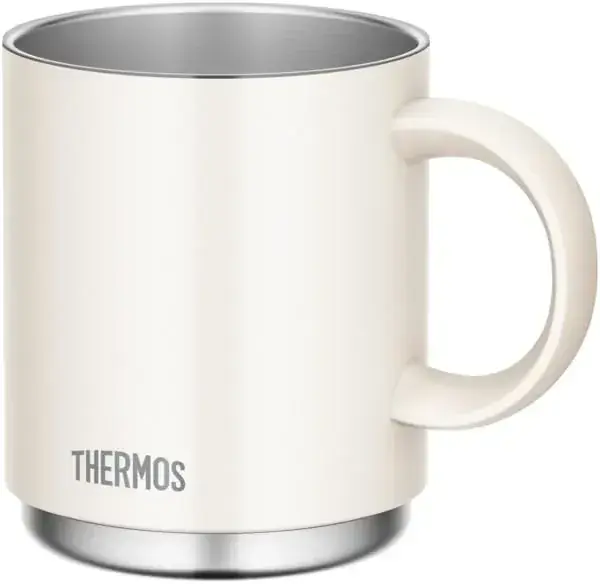 THERMOS Vacuum Insulated Mug 450 ml Deep Red Coated Steel Stackable