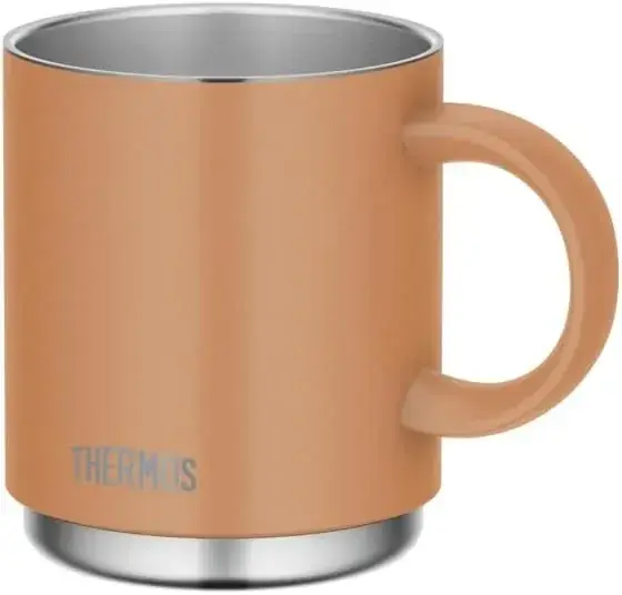 THERMOS Vacuum Insulated Mug 450 ml Deep Red Coated Steel Stackable