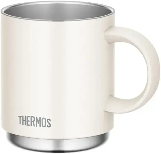 THERMOS Vacuum Insulated Mug 450 ml Deep Red Coated Steel Stackable