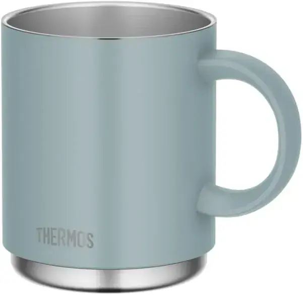 THERMOS Vacuum Insulated Mug 450 ml Deep Red Coated Steel Stackable