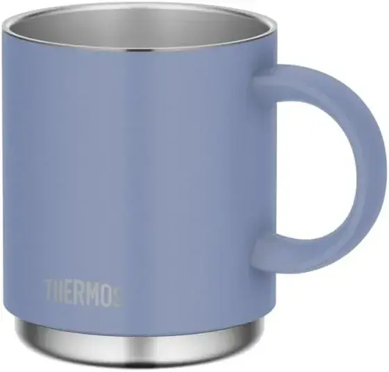 THERMOS Vacuum Insulated Mug 450 ml Deep Red Coated Steel Stackable