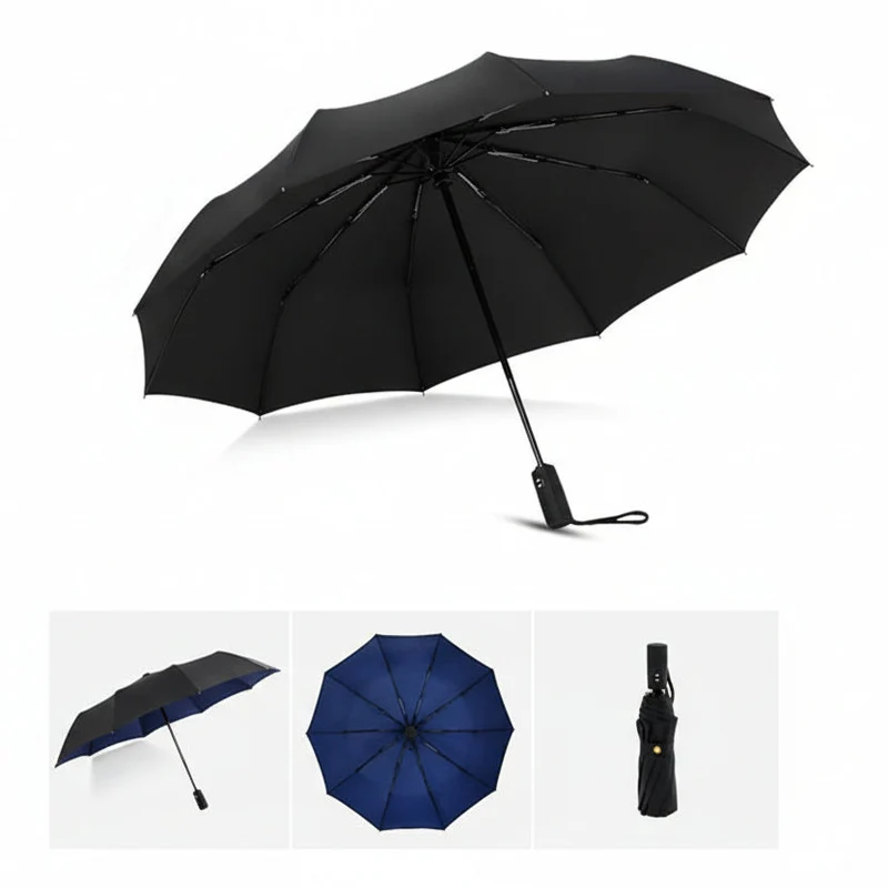 Regenschirm – Verstärktes Gestell, 110 cm Spannweite und Automatiköffnung