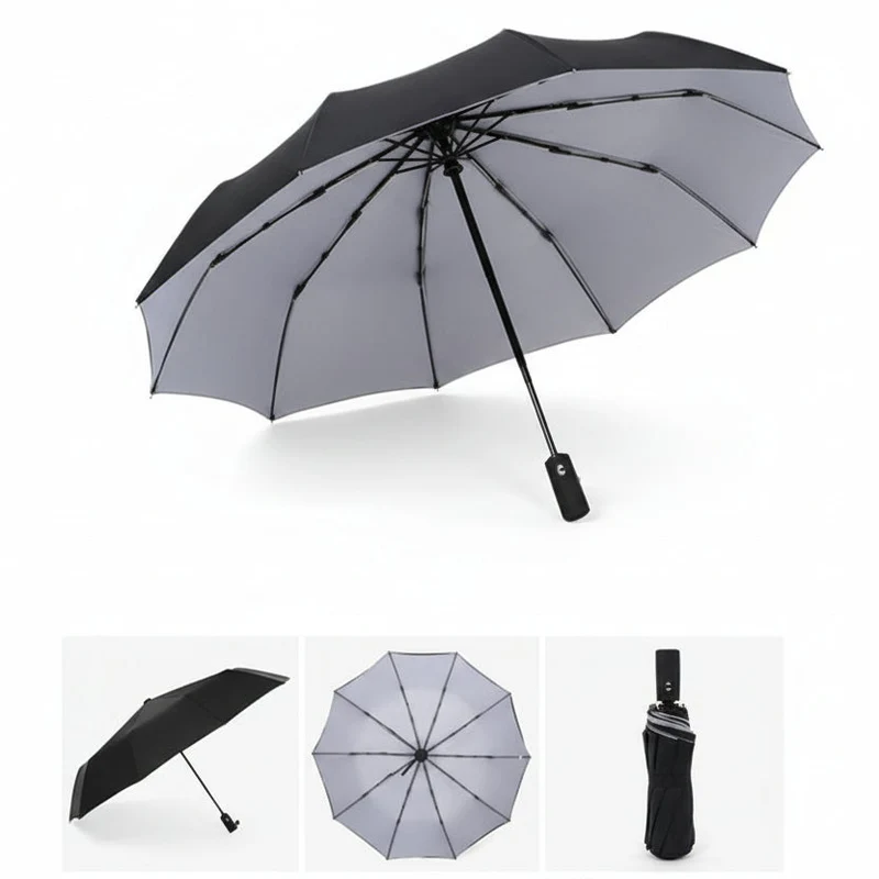 Regenschirm – Verstärktes Gestell, 110 cm Spannweite und Automatiköffnung