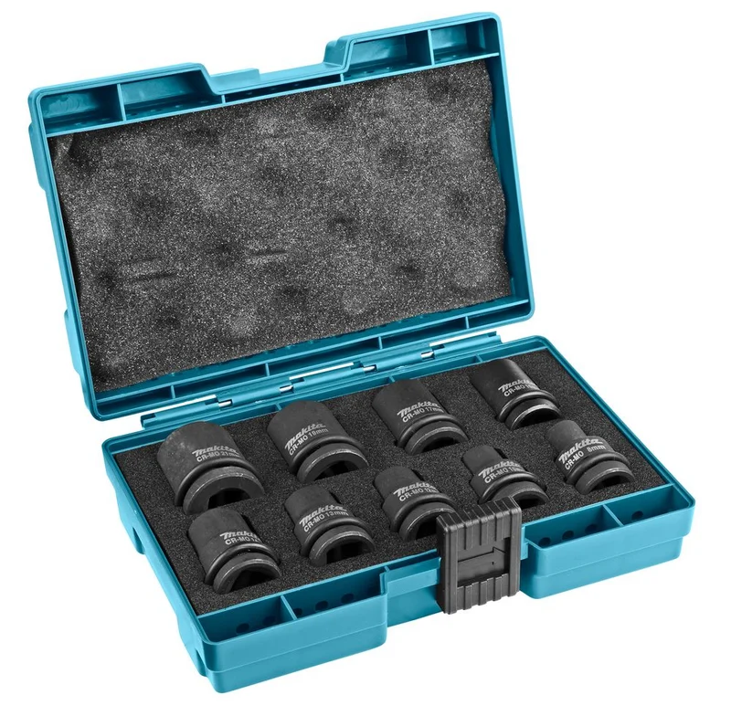 Makita Kraft Steckschlüsselsatz 8-21mm 9 tlg Schlagschraubernüsse