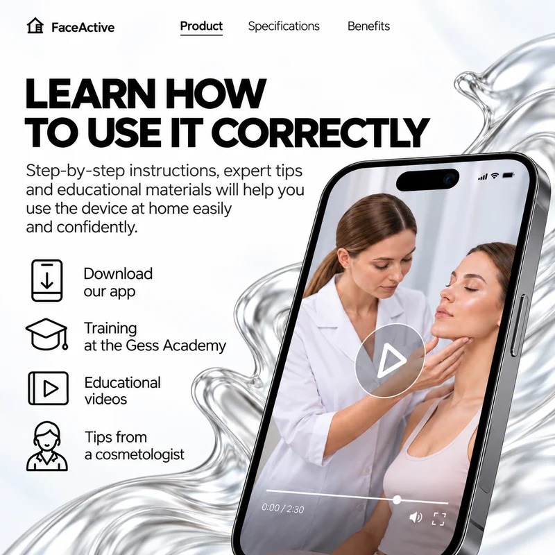 GESS FaceActive BMS massager attachments (NAZAROV method)