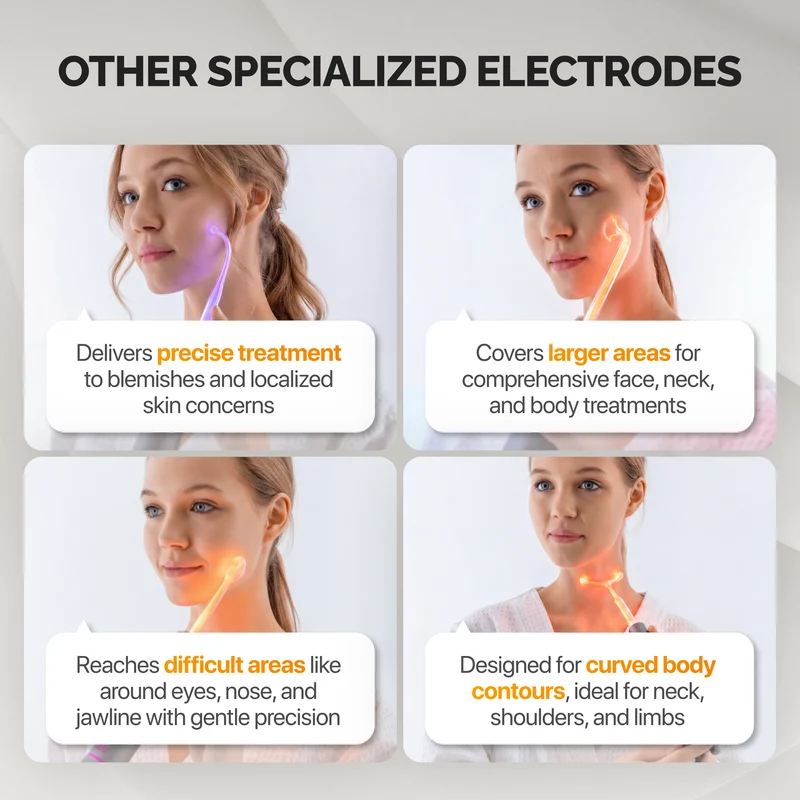 Comb-shaped Hair Electrode for High Frequency Massager