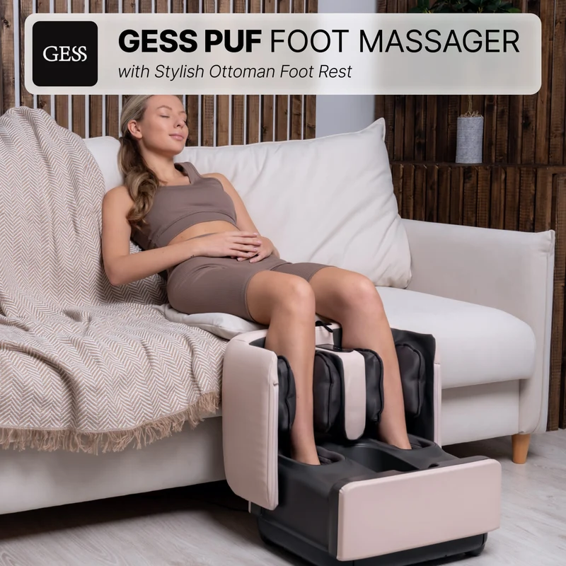 GESS PUF Foot & Calf Massager 3-in-1 BEIGE