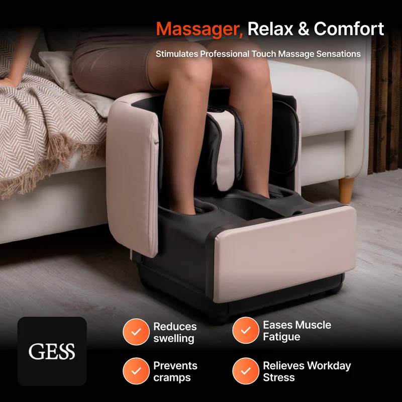 GESS PUF Foot & Calf Massager 3-in-1 BEIGE