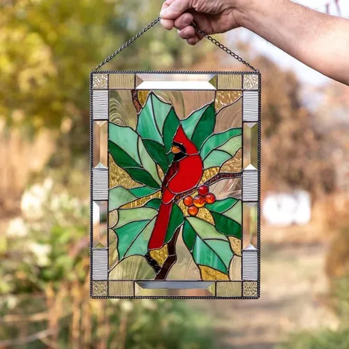 Fensterbild aus Acryl – Bleiglas-Optik, die Sonnenlicht in Farben bricht