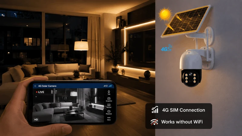 Jortan Solar Kamera Outdoor mit Simkarte 4G IP66