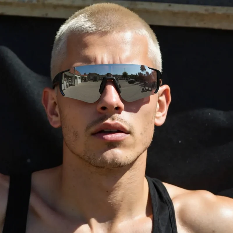 Sportsonnenbrille – Beschichtete Gläser mit UV-Filter und Wrap-Fassung