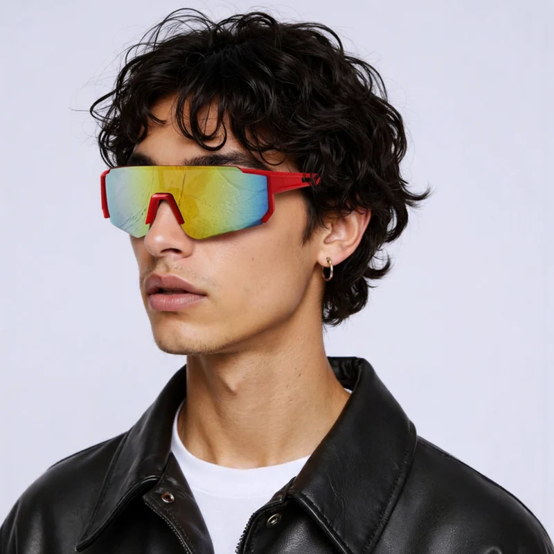 Sportsonnenbrille – Beschichtete Gläser mit UV-Filter und Wrap-Fassung