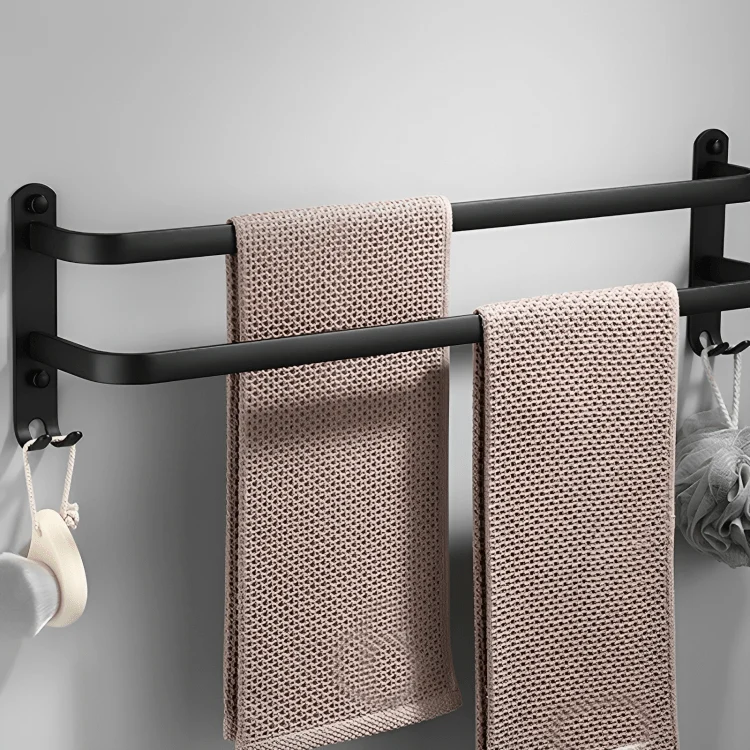 Handtuchhalter – Aluminium mit zwei oder drei Stangen, 40 oder 60 cm breit