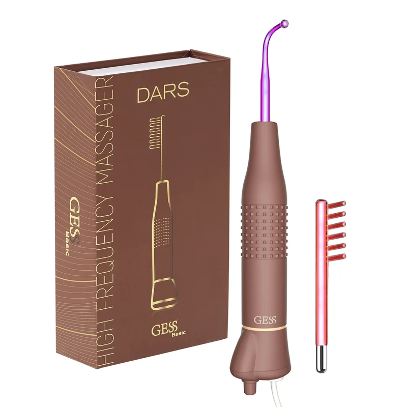 GESS DARS High-Frequency Massager Original Darsonval 2-in-1: Professional Facial & Scalp Therapy at Home