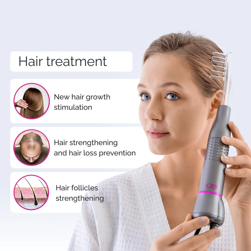 GESS Dars High Frequency Massager Original Darsonval 5 in 1 stimulates hair health for men and women