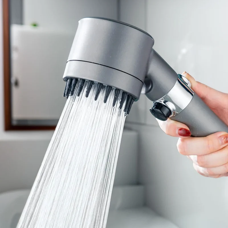 Duschkopf mit Wasserfilter – Drei Strahlarten und drehbarer Kopf