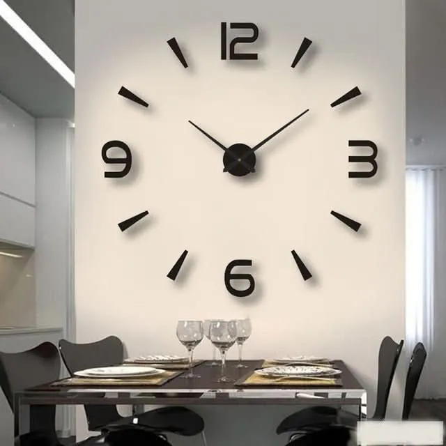 Wanduhr 3D – Einzelne Acrylziffern und leises Quarzwerk, 40 bis 120 cm