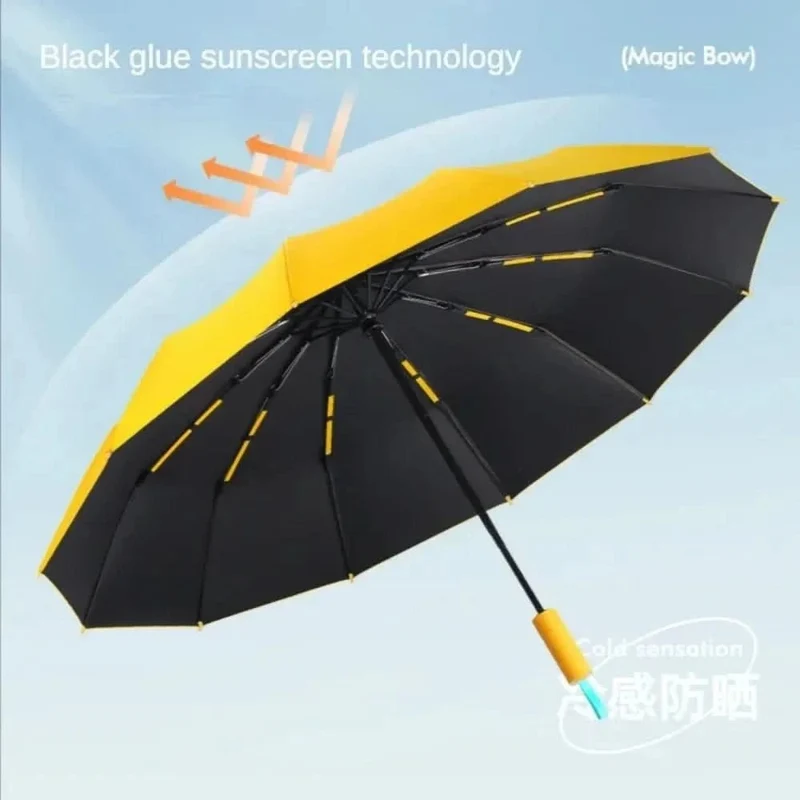 Taschenschirm – Windstabiles Gestell mit UPF 50+ und rutschfestem Griff