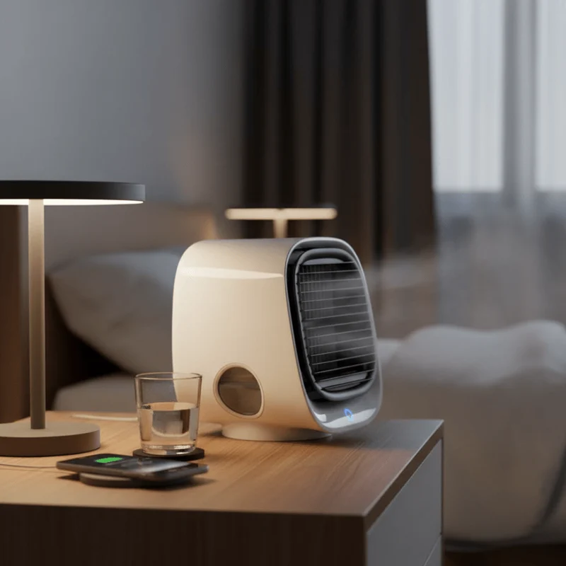 Mini Luftkühler – leiser Tischventilator mit Wassertank für Büro und Schlafzimmer