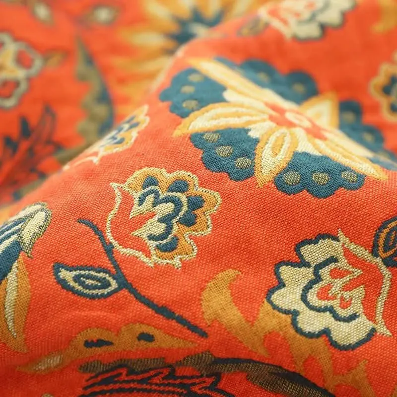 Wohndecke – Boho Sofadecke aus Baumwolle mit Fransen