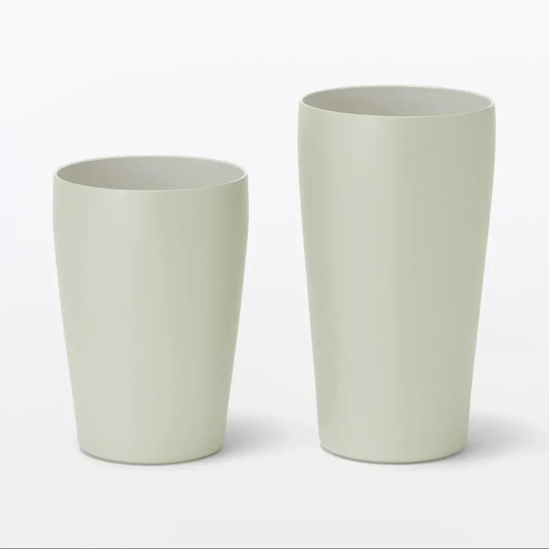 MUJI Stainless Steel Vacuum Tumbler Light Green 450ml Double Wall