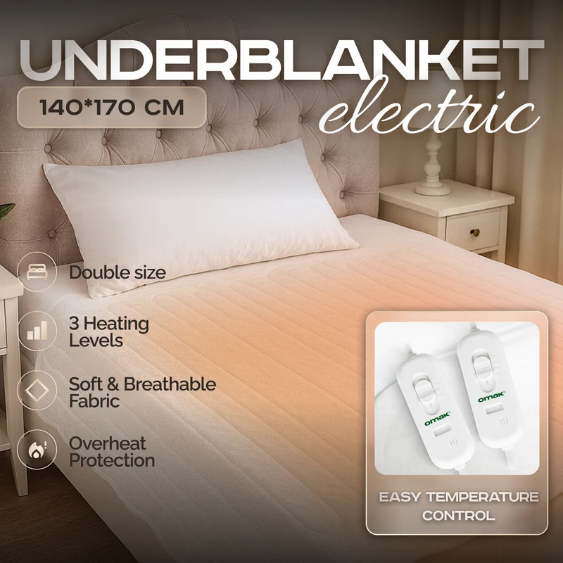 OMAK Dual Electric Under Blanket with Two Controls (very warm) 140x170 cm
