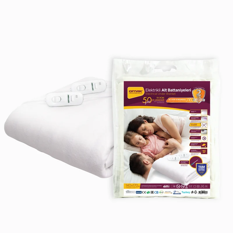 OMAK Dual Electric Under Blanket with Two Controls (very warm) 140x170 cm