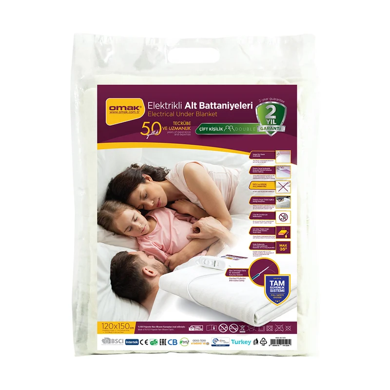 Double electric blanket with heating (very warm) OMAK 120x150 cm