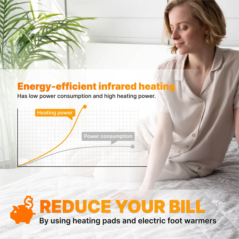 EcoSapiens Ecogreyka Heating Carbon Fiber Pad, 30x40 cm, grey