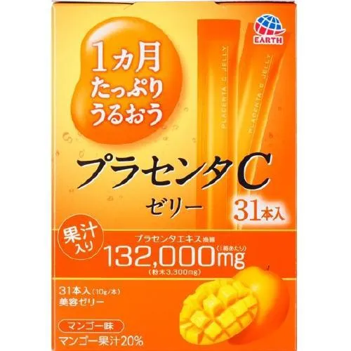 Earth 1 Month Moisturizing Placenta C Jelly 31 Servings 5-Pack
