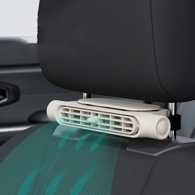 Auto Ventilator 2er-Set – Flügellos, 3 Stufen & Kopfstützenmontage