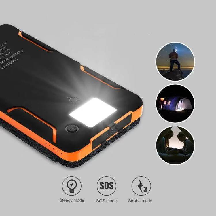 Solar Powerbank 25.000 mAh – 4 Solarpanels & USB-C Schnellladung