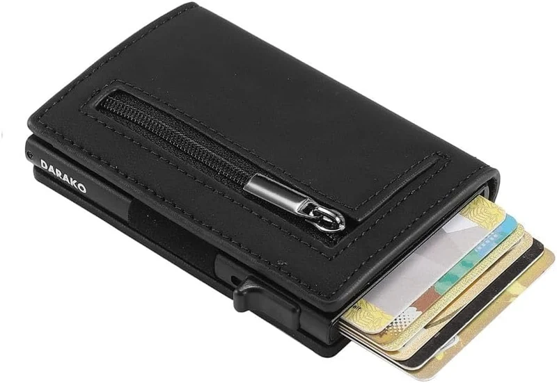 Geldbörse Herren RFID – Slim Wallet mit Kartenauswurf & Münzfach