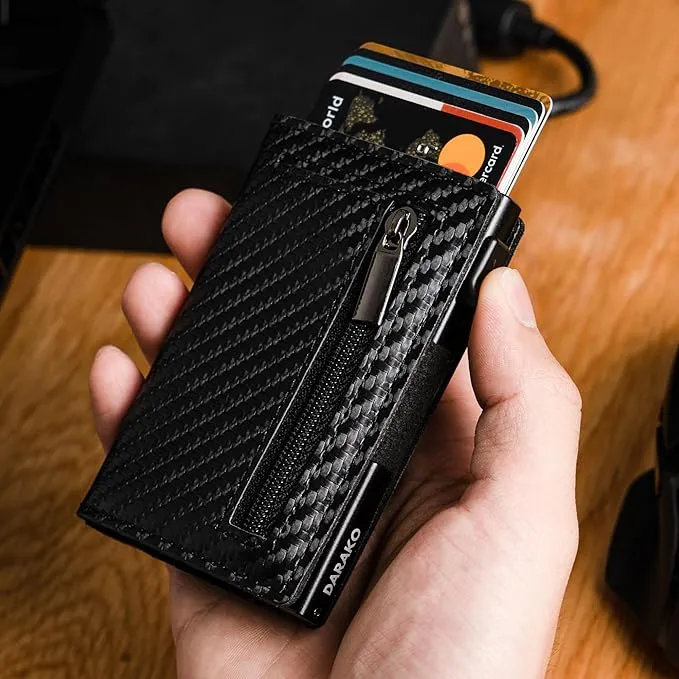 Geldbörse Herren RFID – Slim Wallet mit Kartenauswurf & Münzfach