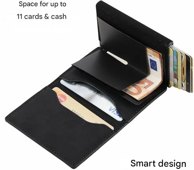 Geldbörse Herren RFID – Slim Wallet mit Kartenauswurf & Münzfach