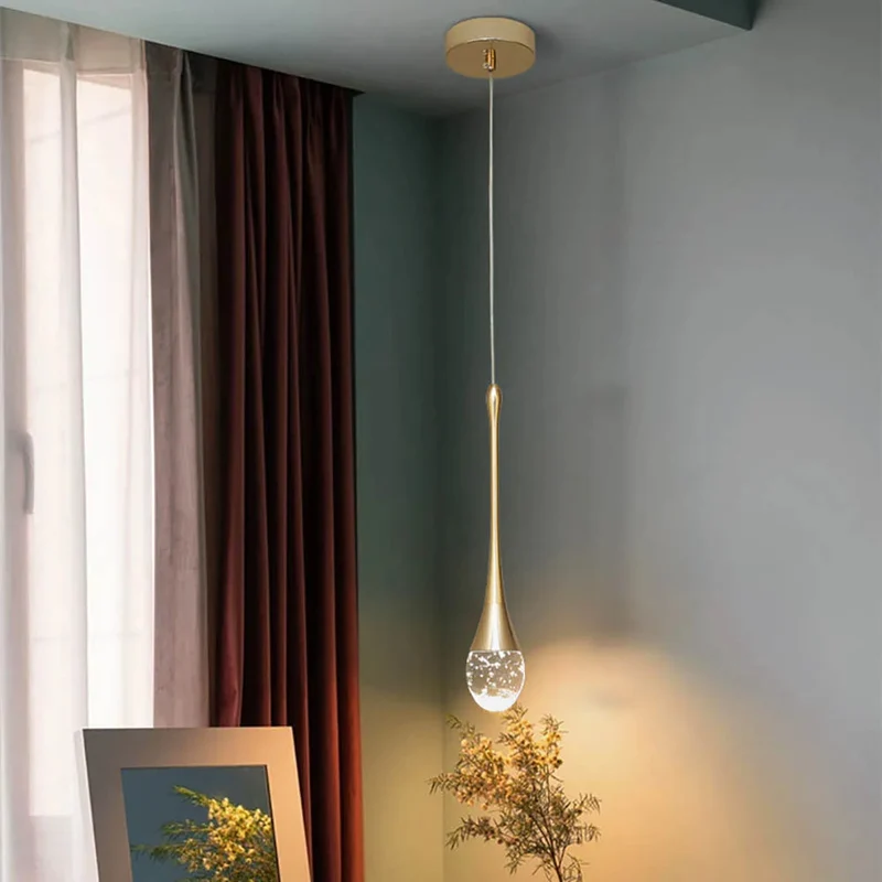 Pendelleuchte Glas – Tropfenform mit Warmweißem LED-Licht