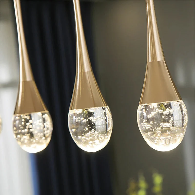 Pendelleuchte Glas – Tropfenform mit Warmweißem LED-Licht