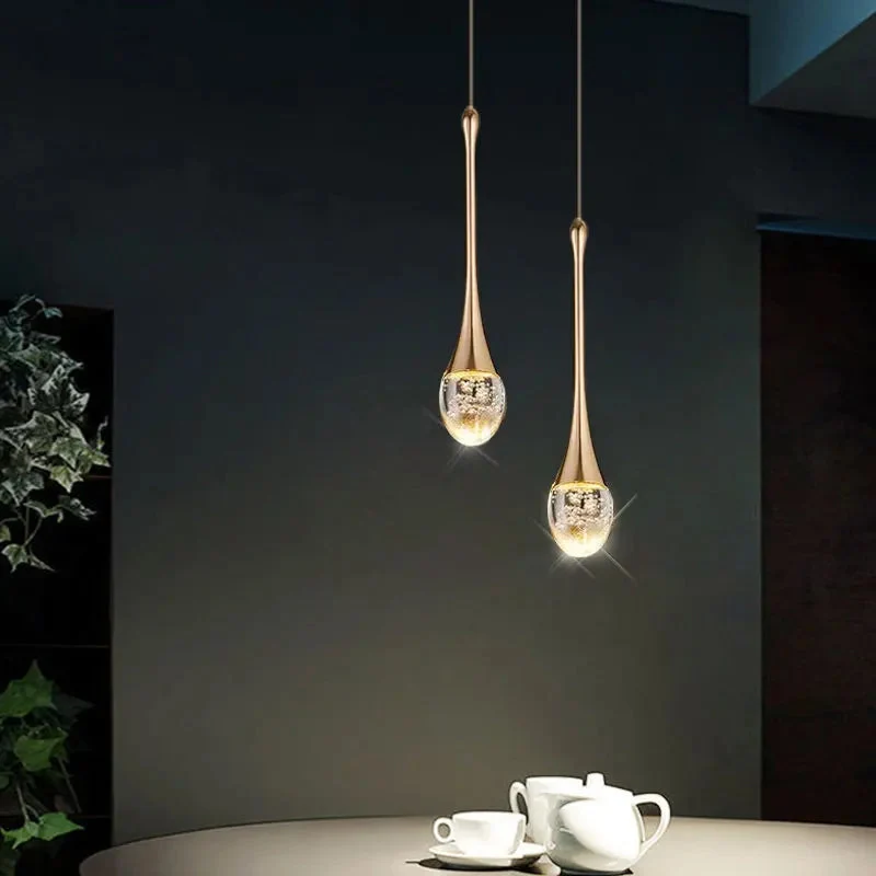 Pendelleuchte Glas – Tropfenform mit Warmweißem LED-Licht