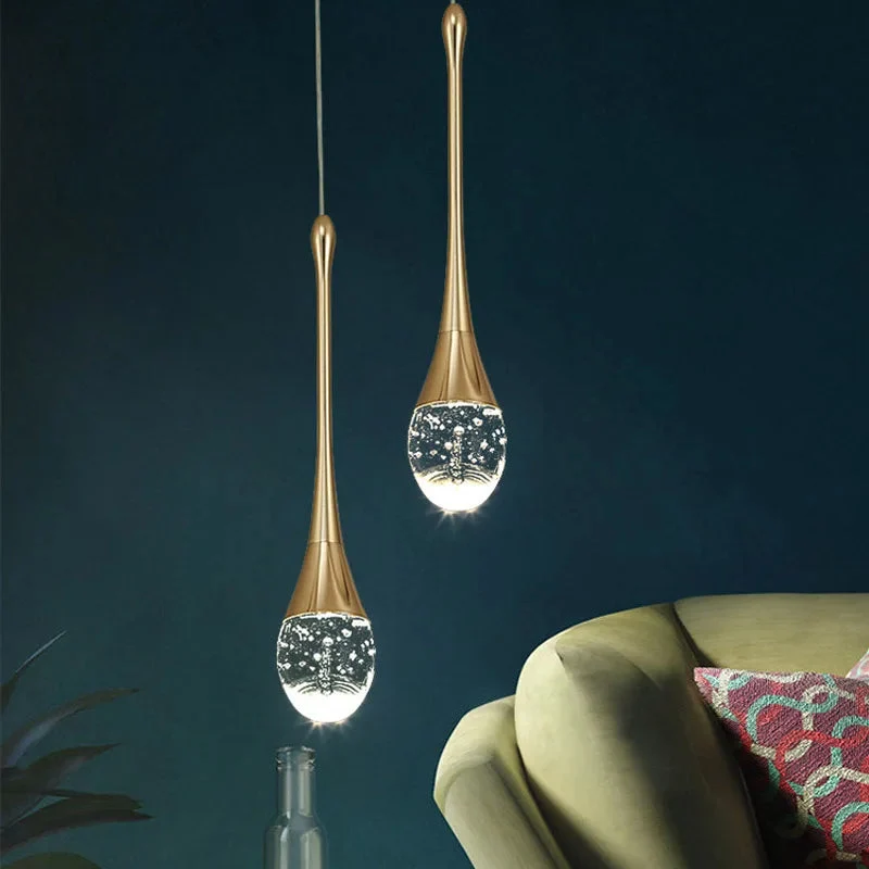Pendelleuchte Glas – Tropfenform mit Warmweißem LED-Licht