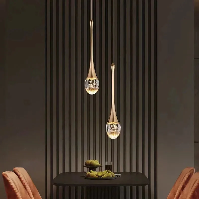 Pendelleuchte Glas – Tropfenform mit Warmweißem LED-Licht