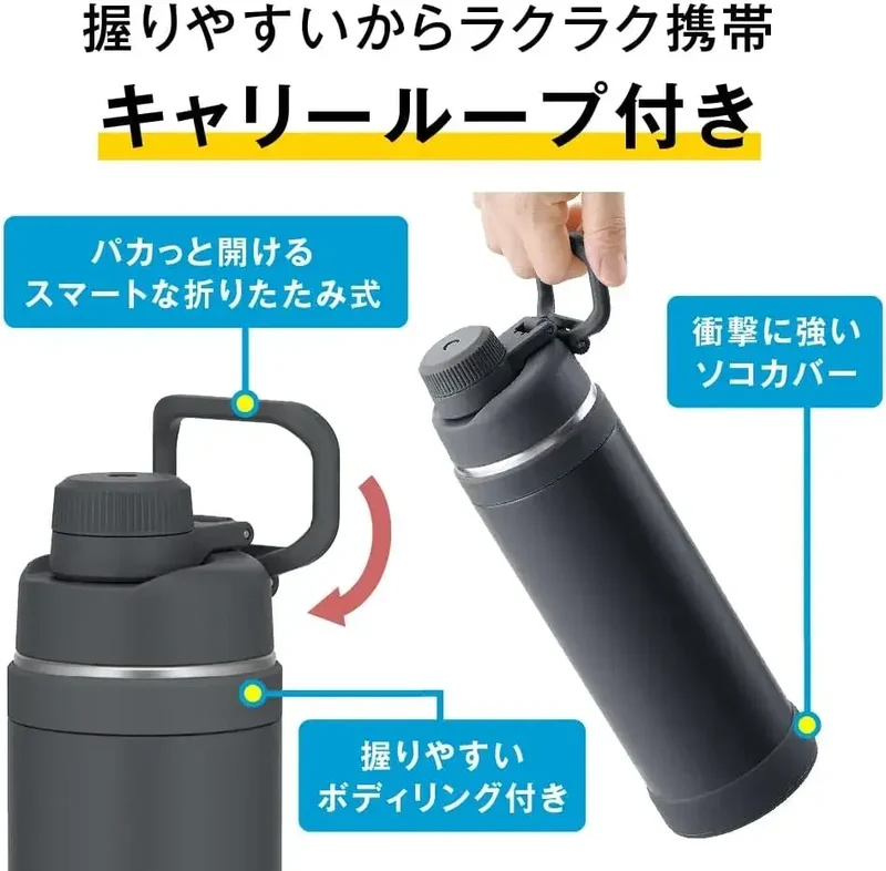 Thermos Vacuum Insulated 1.5L Sports Bottle, Matte Black