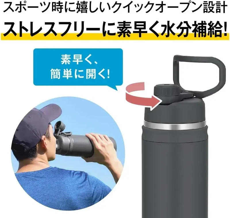 Thermos Vacuum Insulated 1.5L Sports Bottle, Matte Black
