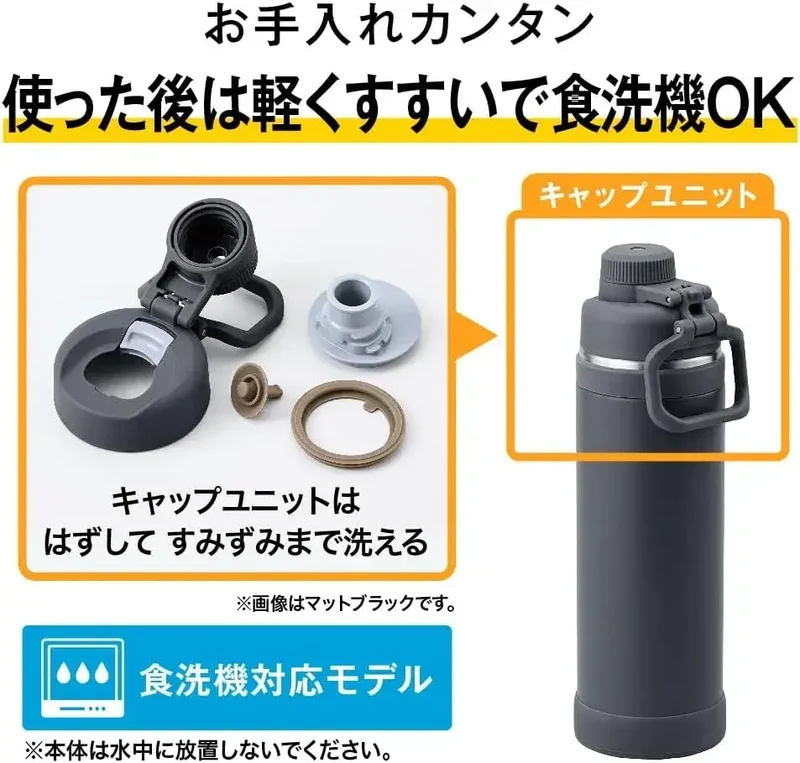 Thermos Vacuum Insulated 1.5L Sports Bottle, Matte Black