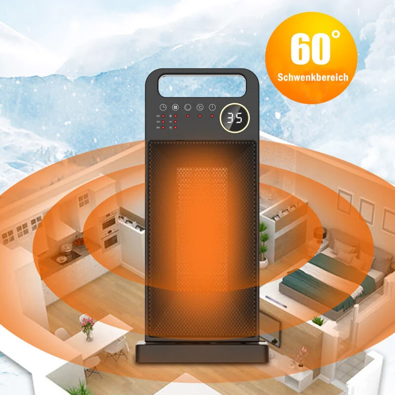 Elektrische Raumheizung | 2000W Keramik-Heizlüfter mit Fernbedienung
