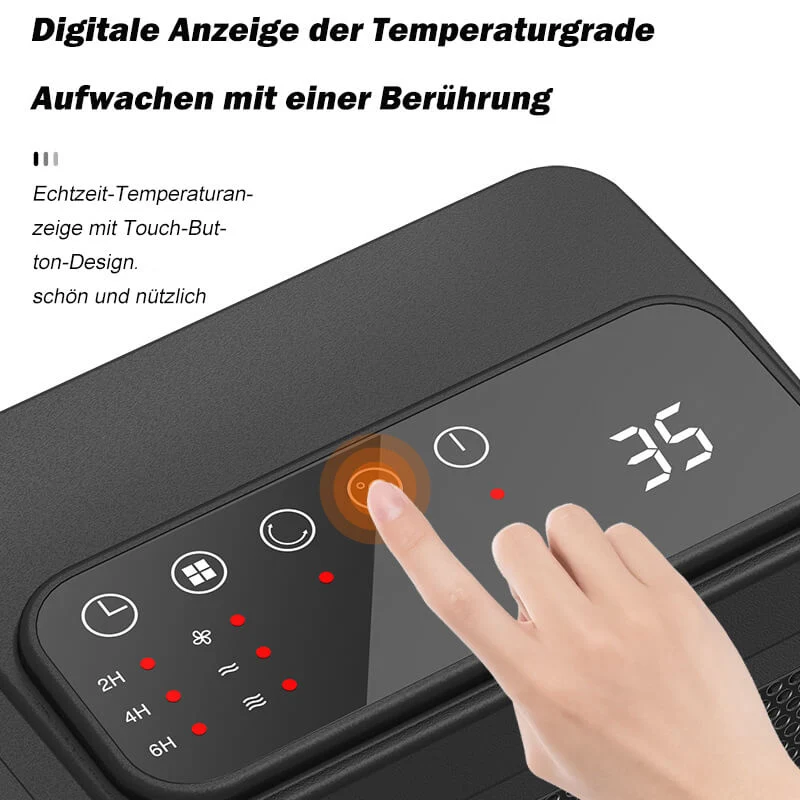 Keramik Heizlüfter Energiesparend | Elektrische Raumheizung mit Fernbedienung & Oszillation
