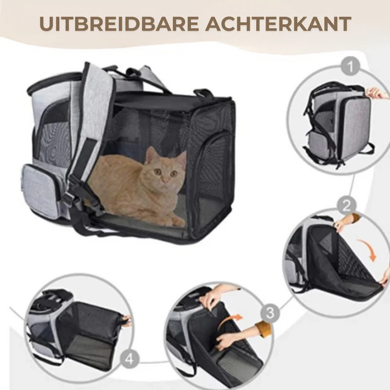 Katzenrucksack – Sichtfenster, Belüftung & Gepolsterte Gurte